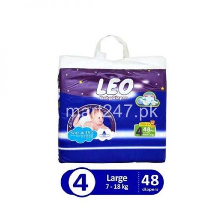 Leo Baby Diaperss Soft & Dry Size 4 (48 Pcs)
