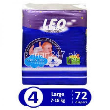 Leo Baby Diaperss Soft & Dry Size 4 (72 Pcs)