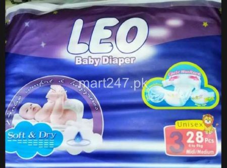 Leo Baby Diaperss Soft & Dry Size 3 (28 Pcs)