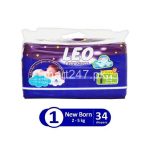 Leo Baby Diaperss Soft & Dry Size 1 (34 Pcs)