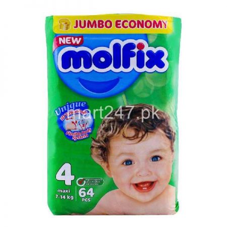 Molfix Baby Diaperss Maxi Size 4 64 Pcs