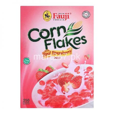 Fauji Corn Flakes Real Strawberry 250 Grams