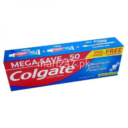 Colgate Maximum Cavity Protection Toothpaste 200 Plus 100 G Mega Saver Pack