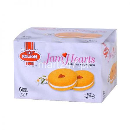 Kolson Jam Hearts Vanilla Cream With Jam 6 Half Ro