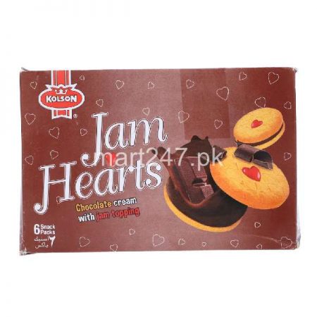 Kolson Jam Hearts Chocolate Cream Jam Topping 6 Snack Pack 6 Pack