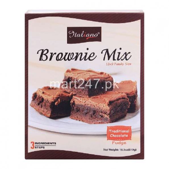 Italiano Brownie Mix Traditional Chocolate Fudge 519 Grams