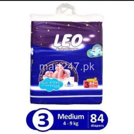 Leo Baby Diaperss Soft & Dry Size 3 (84 Pcs)