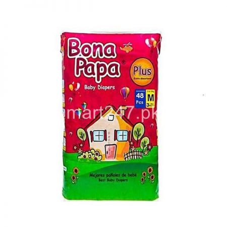 Bona Papa Diaperss Medium Size 50 Pcs