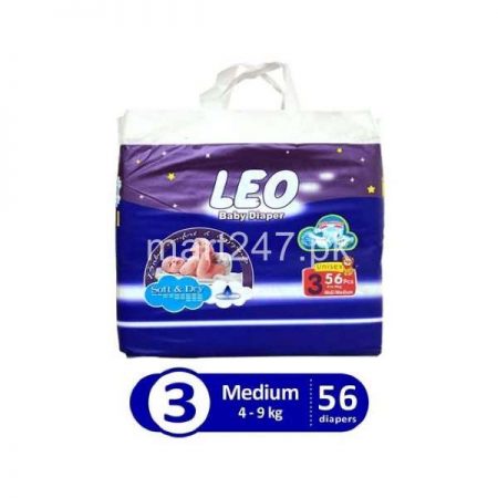 Leo Baby Diaperss Size 3 56 Pieces