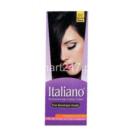 Italiano Hair Colour Natural Black Shade # 01